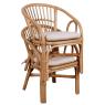 Natural rattan children's armchairs