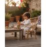 Natural rattan children's armchairs