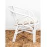 White lacquered rattan children's chair 
