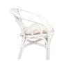 White lacquered rattan children's chair 