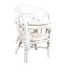 White lacquered rattan children's chair 