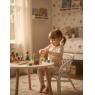 White lacquered rattan children's chair 