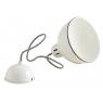 Ivory lacquered metal hanging lamp