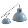 Blue lacquered metal hanging lamp