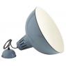 Blue lacquered metal lamp