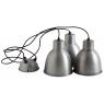 Suspension 3 lampes en zinc antique