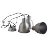 Suspension 3 lampes en zinc antique