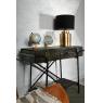 Brushed metal table lamp