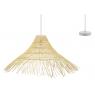 Natural rattan and metal lamp with fringes