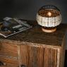 Natural rattan and metal lamp