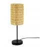 Natural rattan lamp with metal leg