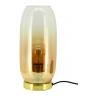 Amber glass and brass table lamp Ashoka