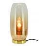 Amber glass and brass table lamp Ashoka