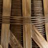 Lampe ronde en bambou naturel tressé et coton