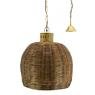 Golden metal and bamboo lamp