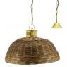 Stained bamboo and golden metal lamp