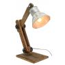 Metal and recycled wood table lamp Archi