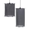 Charcoal black cotton lampshade