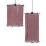 Burgundy cotton lampshade