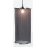 Charcoal black cotton long lampshade