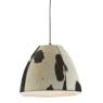 Hanging lamp in cow skin
