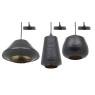 Set of 3 metal lamps 