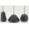 Set of 3 metal lamps 