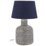 Pied de lampe en jonc et coton