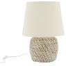 Lampe de chevet en jonc naturel et coton