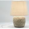 Lampe de chevet en jonc naturel et coton