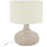 Lampe boule en jonc et coton