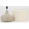 Lampe boule en jonc et coton