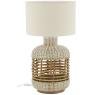 Lampe en jonc, rotin, et coton