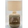 Lamp in rush and rattan