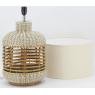 Lampe en jonc, rotin, et coton