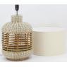 Lamp in rush and rattan