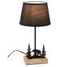 Metal and wood lamp