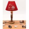 Table lamp with a paulownia wood base