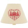 Pine and linen table lamp