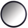 Grand miroir en rotin noir