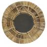 Natural rattan mirror