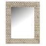 Mango wood mirror with Aztec pattern