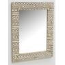 Mango wood mirror with Aztec pattern