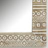 Mango wood mirror with Aztec pattern