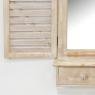 Mirrored window in fir wood