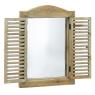 Fenêtre miroir en bois teinté