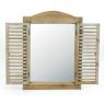 Fenêtre miroir en bois teinté