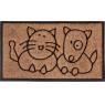 Latex and coir door mat Cat and Dog