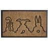 Latex and coir door mat Cat and Dog