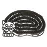 Cast iron cat door mat with palm brush